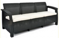 Трехместный диван KETER Corfu Love Seat Max, цвет коричневый