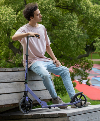 БЕЗ УПАКОВКИ Самокат 2-колесный Stealth 230/200 мм, фиолетовый