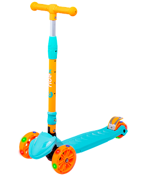 БЕЗ УПАКОВКИ Самокат 3-колесный Bunny, 135/90 мм, голубой/оранжевый БЕЗ УПАКОВКИ Самокат 3-колесный Bunny, 135/90 мм, голубой/оранжевый
