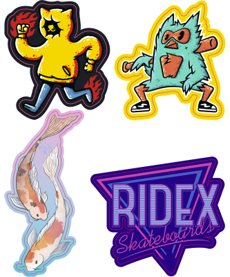 Набор наклеек Koi, 4 шт.