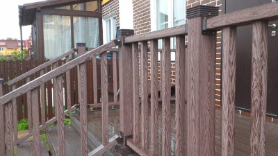 Ограждения Holzhof WoodStyle с тиснением "под дерево"  (комплект в коробке)