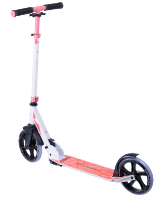 БЕЗ УПАКОВКИ Самокат 2-колесный Marvellous 200 мм, белый/коралловый