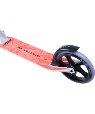 БЕЗ УПАКОВКИ Самокат 2-колесный Marvellous 200 мм, белый/коралловый