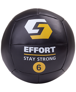 Медицинбол EMD5, кожзам, 6 кг, черный