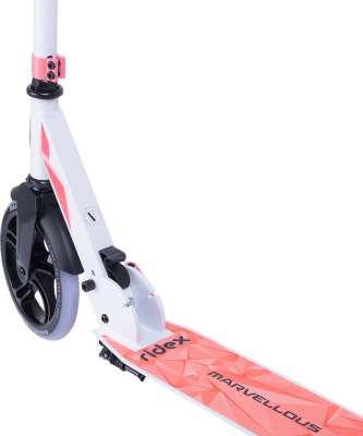 БЕЗ УПАКОВКИ Самокат 2-колесный Marvellous 200 мм, белый/коралловый