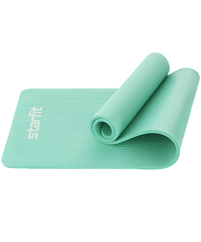 Коврик для йоги и фитнеса FM-301, NBR, 183x58x1,2 см, мятный