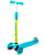 БЕЗ УПАКОВКИ Самокат 3-колесный Kiko, 120/80 мм, голубой/зеленый